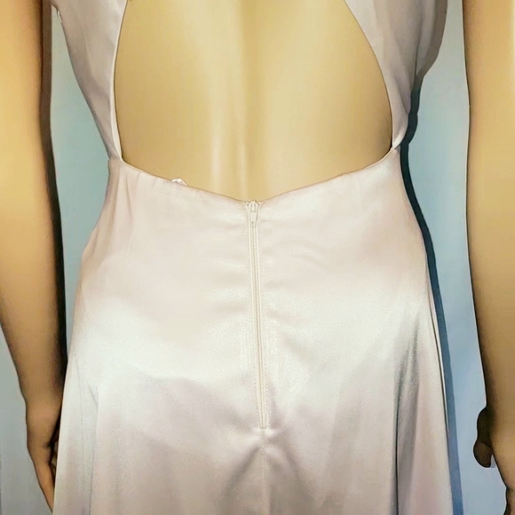 NWT Sequin Hearts Buff Satin Long Dress 3 - Picture 8 of 16